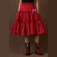 Red Prairie Swing Petticoat Skirt with Pink Bow and Boots