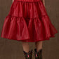 Red Prairie Swing Petticoat Skirt