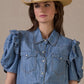 Sweet Denim Blues Top by Double D Ranch at Bourbon Cowgirl