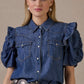 Sweet Denim Blues Top by Double D Ranch at Bourbon Cowgirl