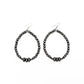 Silver Pearl Dangle Hoop Earrings