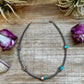 Mixed Turquoise & Spiny Oyster Necklace – 3mm Sterling Silver Pearls
