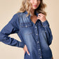 Western Dark Wash Snap Front Denim Shirt