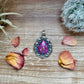 Big Pendant - Purple Dhalia & Sterling Silver