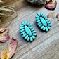 Mint Concho Large Clay Stud Earrings
