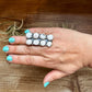 White Buffalo Turquoise Ring – 8-Stone Adjustable Long Statement Ring