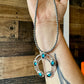 Naja Pendant - sterling silver with kingman turquoise