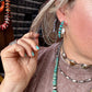 Snake Eye Hoop Earrings – Kingman Turquoise & Sterling Silver
