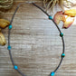21” Necklace – Sterling Silver Pearls & High-Grade Oval Turquoise