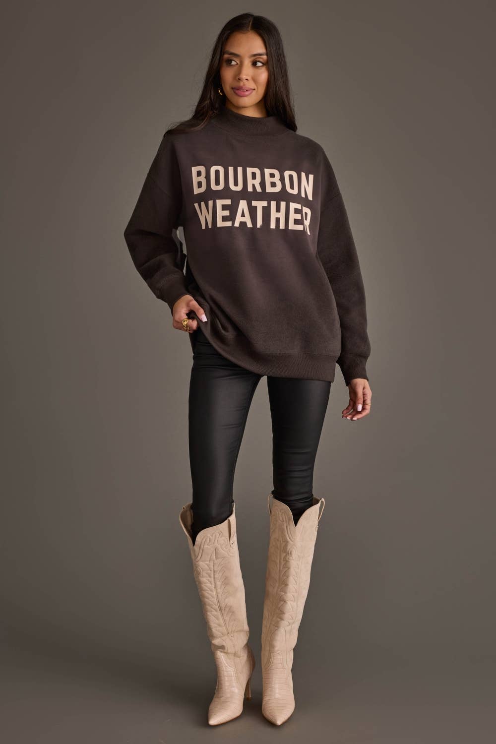 Dark Gray Whiskey & Bourbon Reversible Sweatshirt