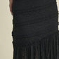 Black lace skirt.