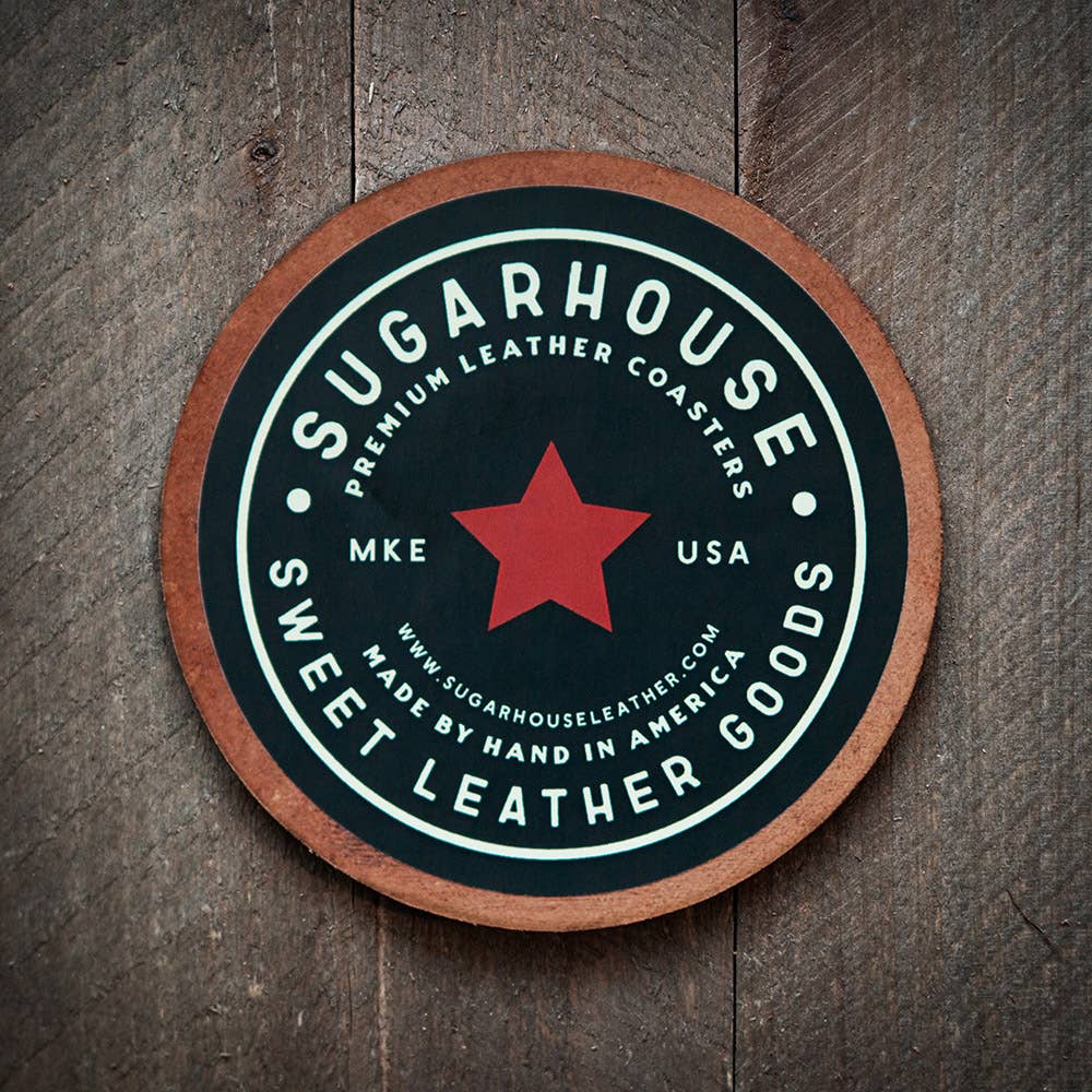 Whiskey Made Me Do It Leather Coaster