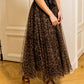 Aria Long Leopard Print Tulle Maxi Skirt