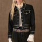 Greenwood Denim & Velvet Jacket by Double D Ranch