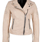 Wana SF Leather Jacket, White, Slim Fit