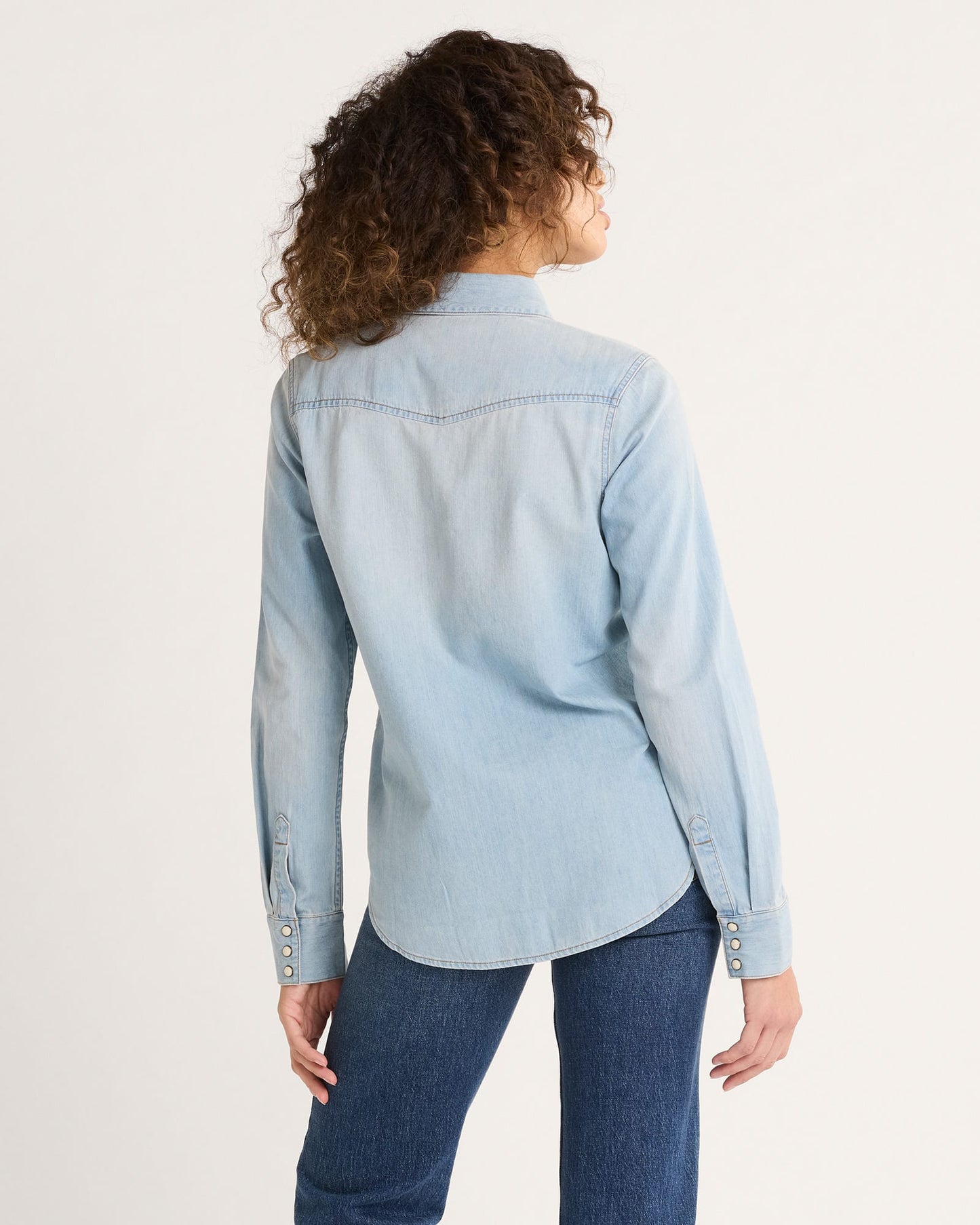 Chambray Gambler Shirt by Pendleton in Light Blue