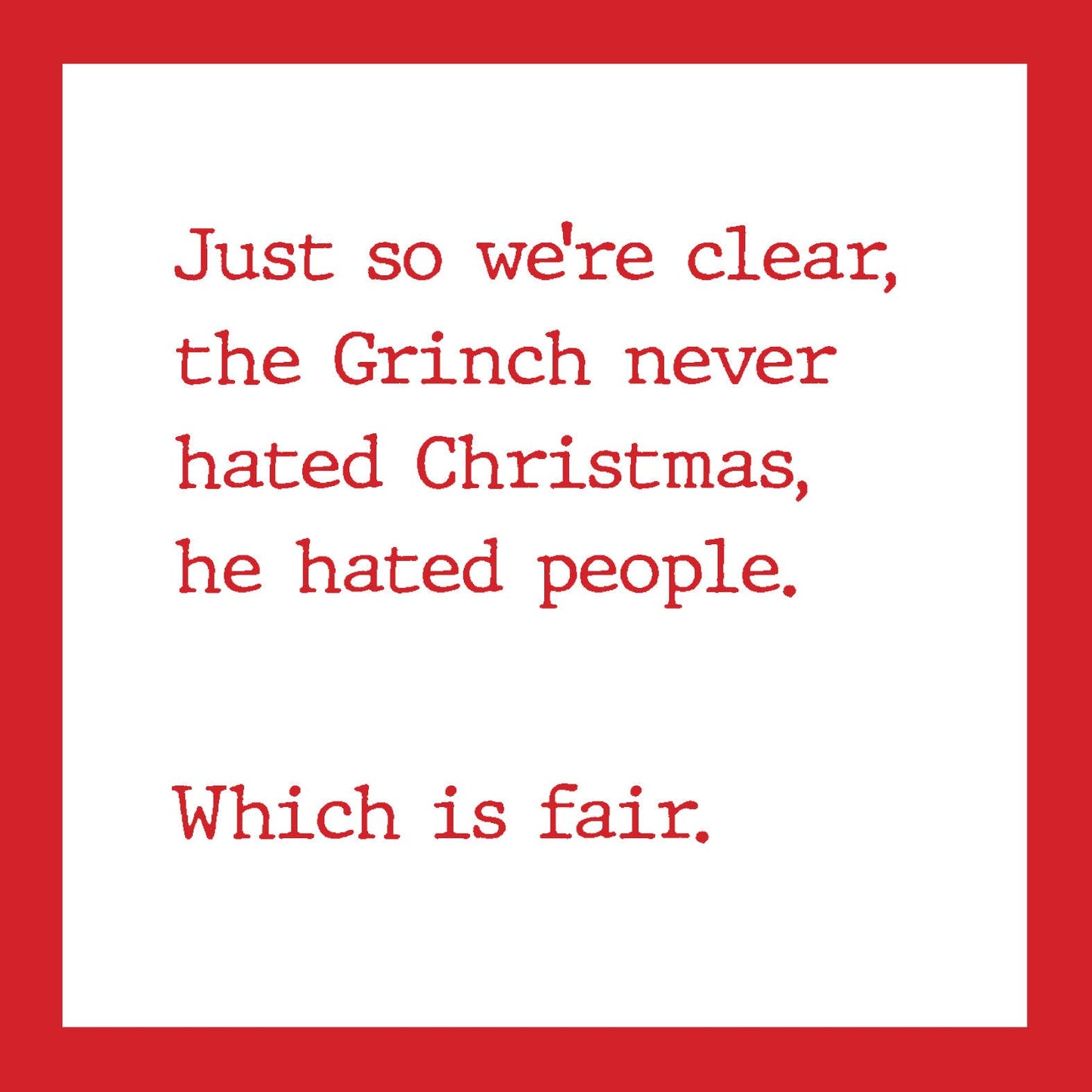 CARD Grinch Christmas | Funny Gift | Kitsch Greeting Cards