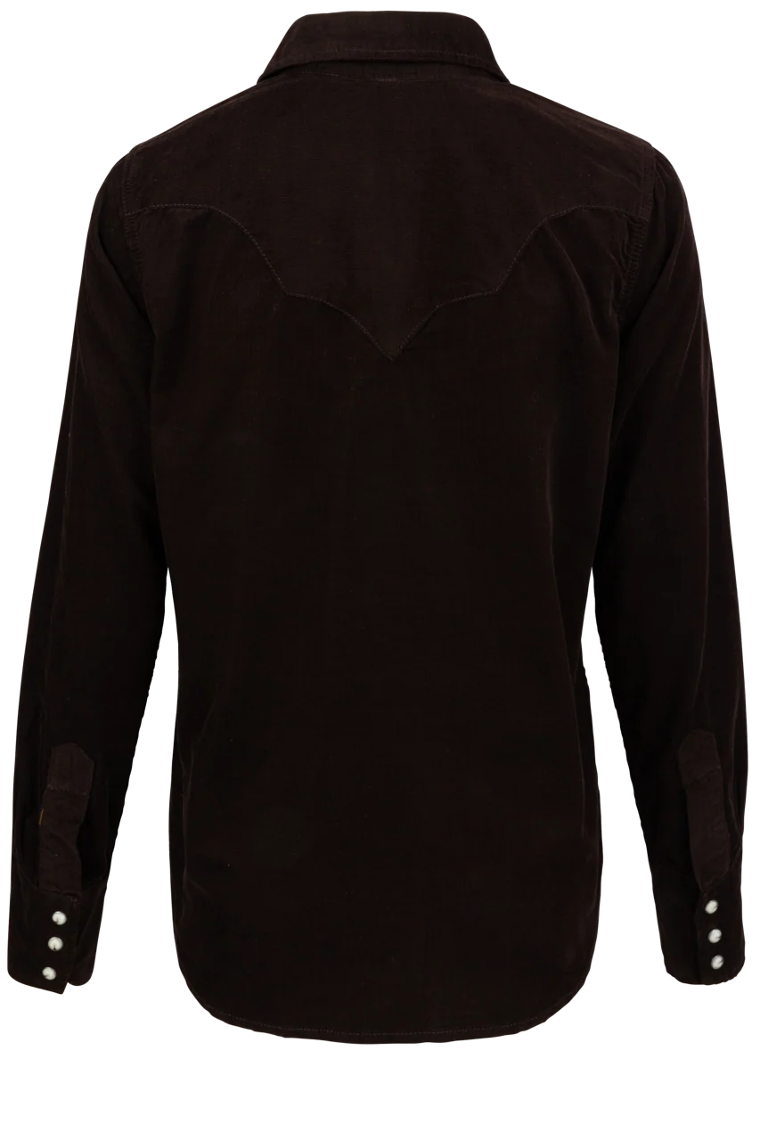 Stetson Women's Chocolate Brown Corduroy Shirt
