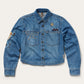Embroidered Denim Button-Up Cropped Shirt by Stetson