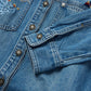 Embroidered Denim Button-Up Cropped Shirt by Stetson