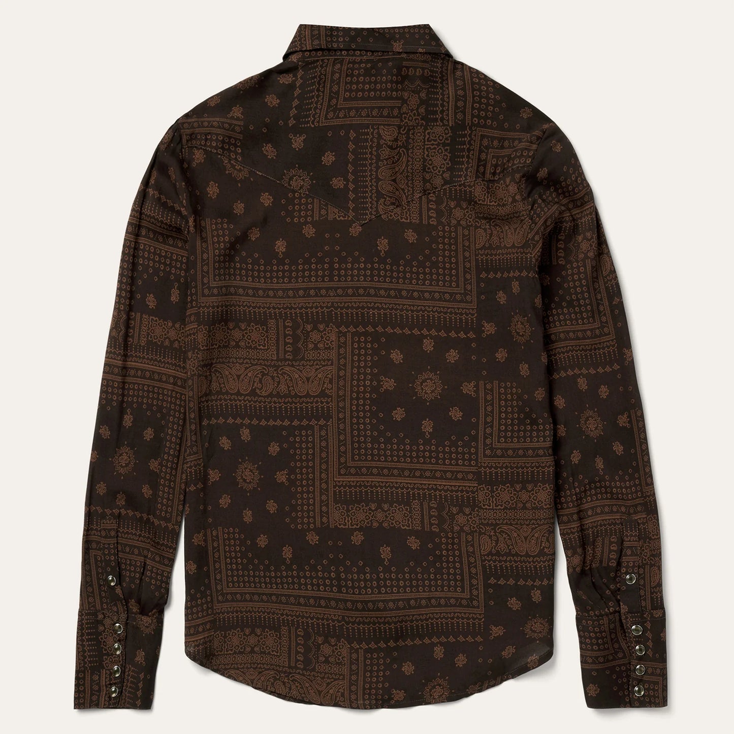 Stetson Brown Patchwork Bandana Print Shirt for Women