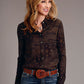 Stetson Brown Patchwork Bandana Print Shirt for Women
