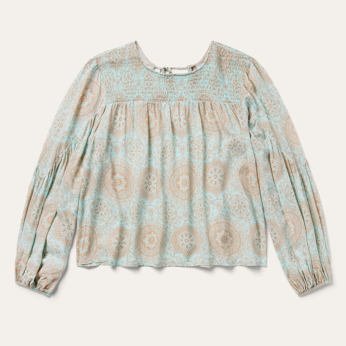 Mandala Print Peasant Blouse by Stetson