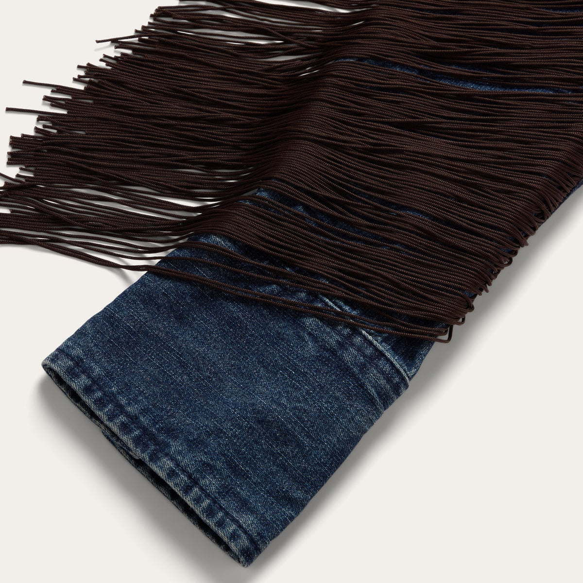 Stetson Fringe Denim Western Shirt Womens