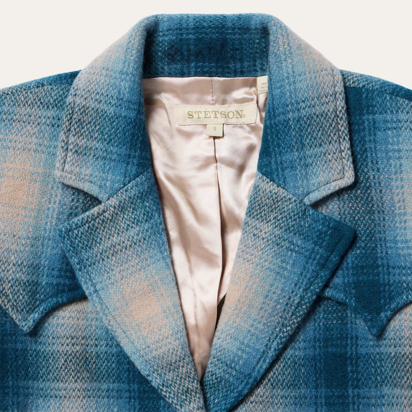 Wool Plaid Western Blazer in Blue by Stetson