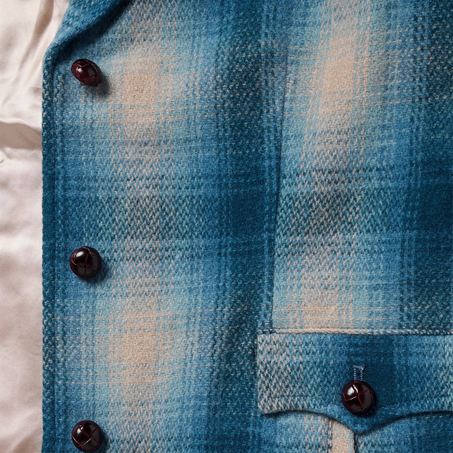Wool Plaid Western Blazer in Blue by Stetson