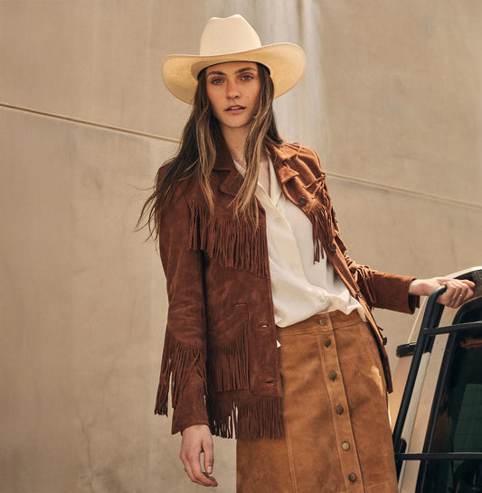 Suede Fringed Women's Jacket by Stetson