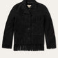Stetson Fringe Suede Jacket in Black