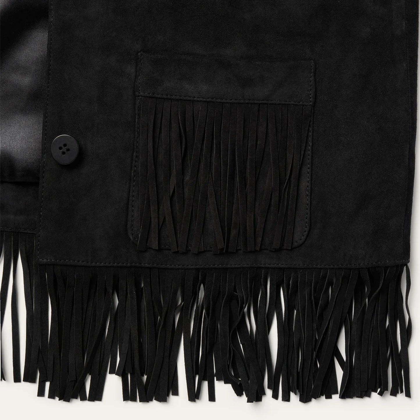 Stetson Fringe Suede Jacket in Black