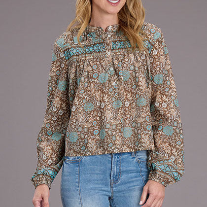 Carnation Print Blouse by Stetson