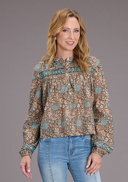 Carnation Print Blouse by Stetson
