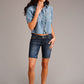 Short Sleeve Denim Crop Blouse by Stetson