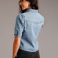 Short Sleeve Denim Crop Blouse by Stetson