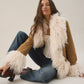 Azalea Wang Tori Faux Fur Trim Wrap Jacket