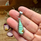 Teardrop Pendant with Kingman Turquoise – Option 3 – Sterling Silver – Native Made by SF – Fits 5mm