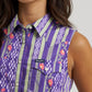 Wrangler Retro Punchy Sleeveless Snap Shirt Purple at Bourbon Cowgirl