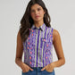 Wrangler Retro Punchy Sleeveless Snap Shirt Purple at Bourbon Cowgirl