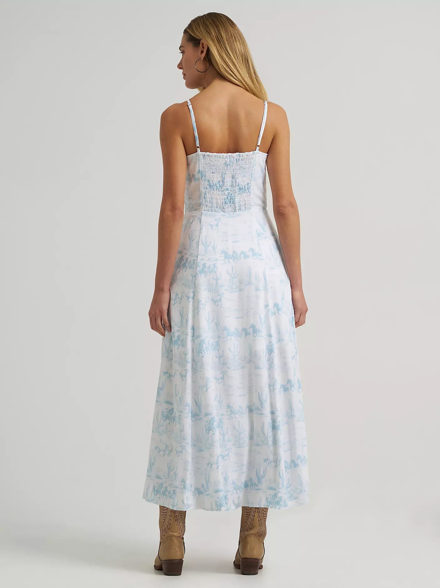 Wrangler Retro Americana Maxi Dress White at Bourbon Cowgirl