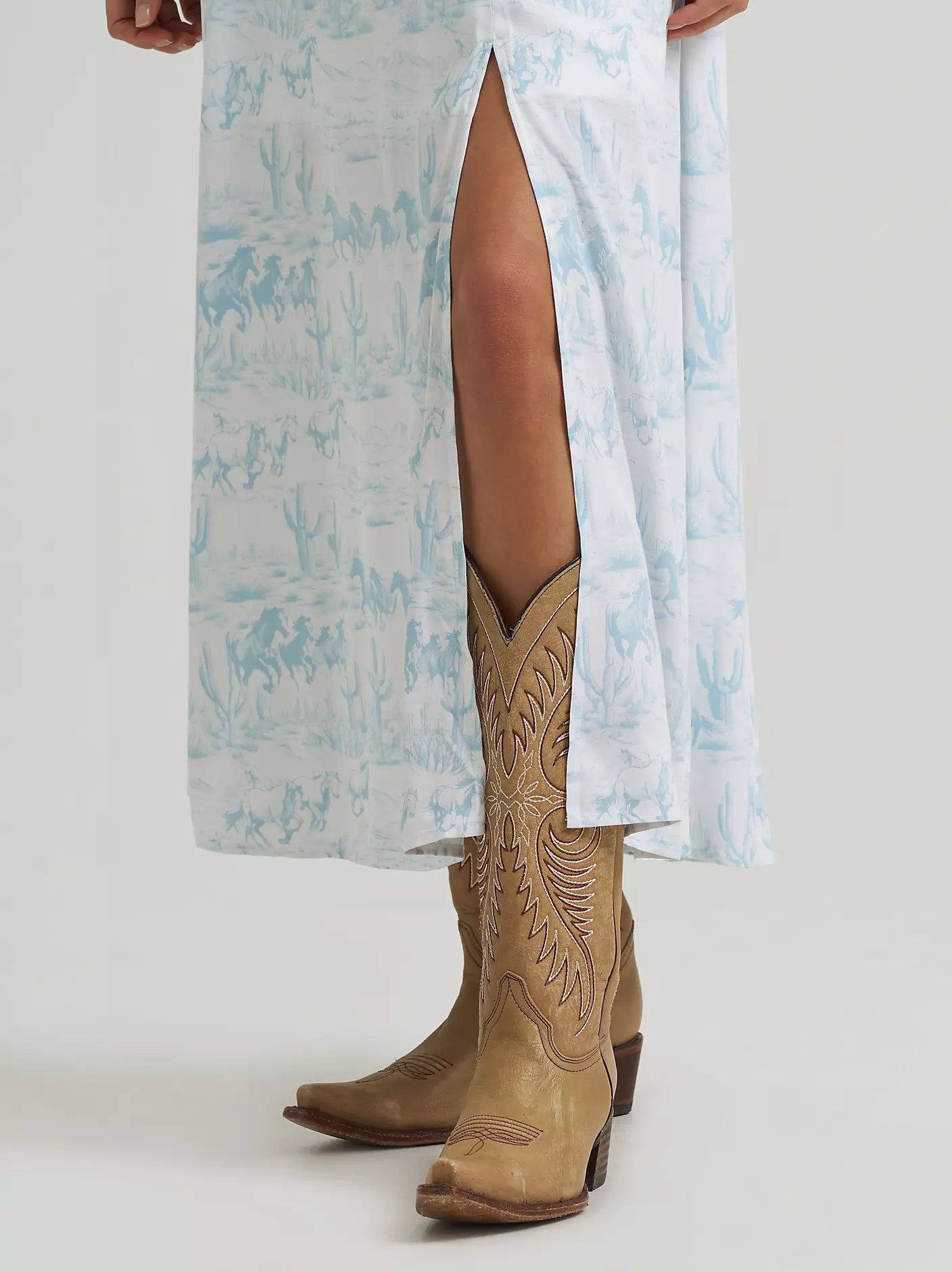 Wrangler Retro Americana Maxi Dress White at Bourbon Cowgirl