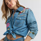 Wrangler X Lainey Wilson Embroidered Denim Shirt at Bourbon Cowgirl