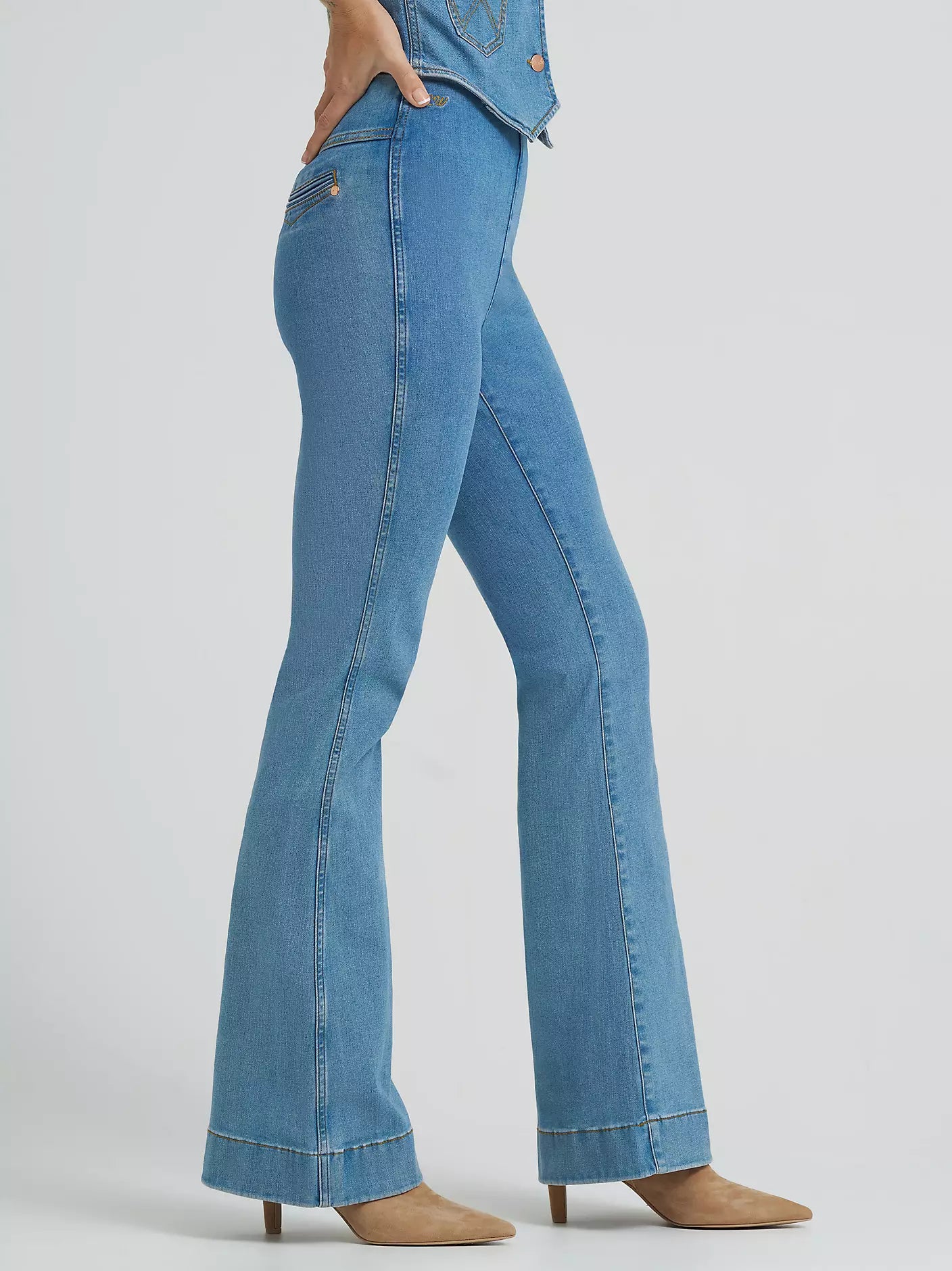 Wrangler X Lainey Wilson Pull On Flare Jeans at Bourbon Cowgirl