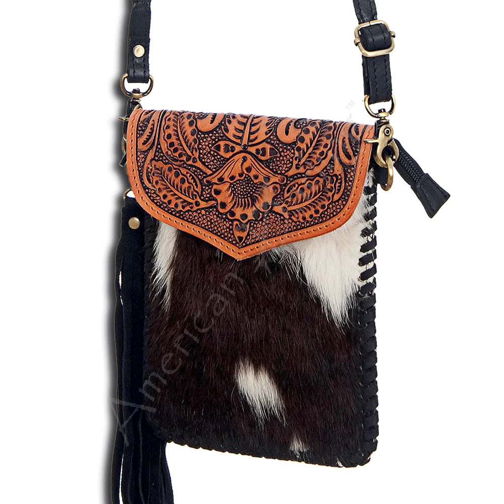 American Darling Cross Body Hair On-Genuine Leather Western Women Bag Handbag Purse
