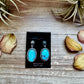 Golden Hill Turquoise Dangle Earrings – Sterling Silver, Post Style, USA Made