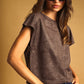 Faux Suede Crop Top