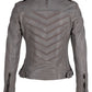 Narin RF Leather Jacket, Light Grey
