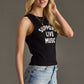 Support Live Music Tank Top - Black